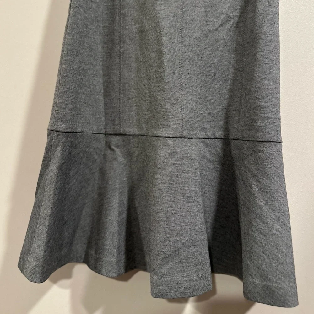 Banana Republic Gray Sleeveless Fitted & Flare Drop Waist Mini Dress Size 0